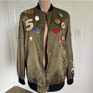 Zara patch bomber jacket